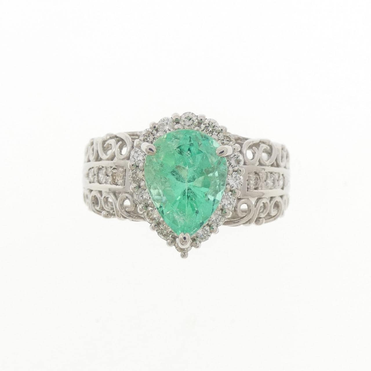 PT900 エメラルド リング 1.00CT
