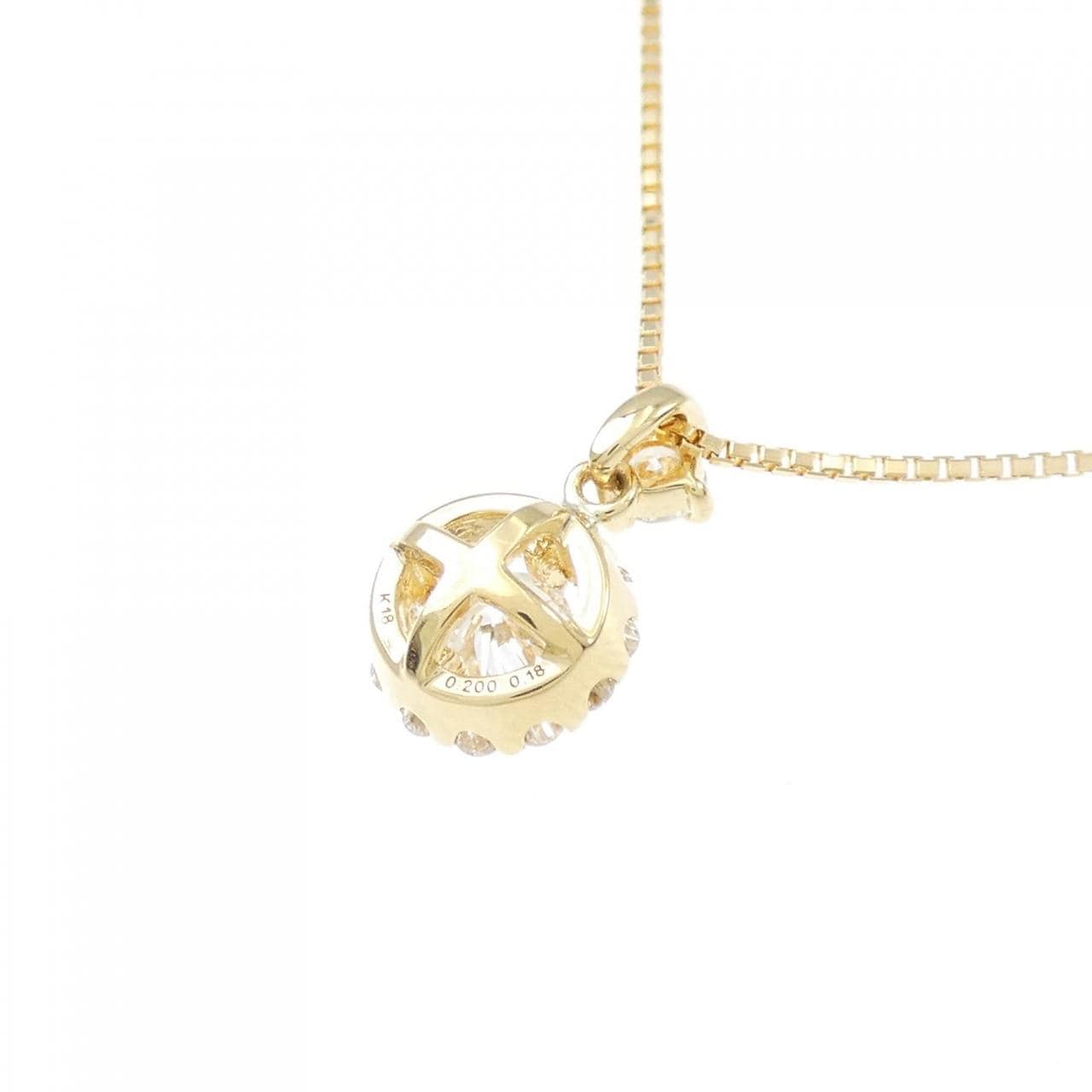 [BRAND NEW] K18YG Diamond Necklace 0.200CT G VS2 Good