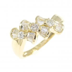18KYG ダイヤモンド リング 0.49CT