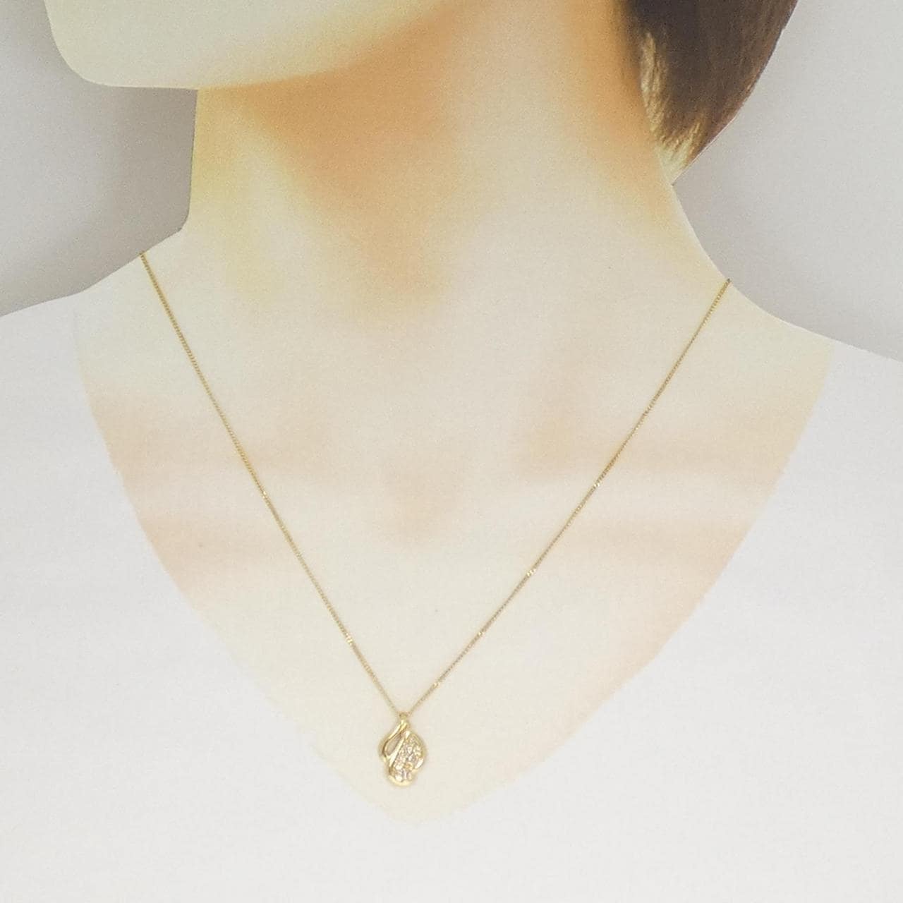 K18YG ダイヤモンド ネックレス 0.18CT