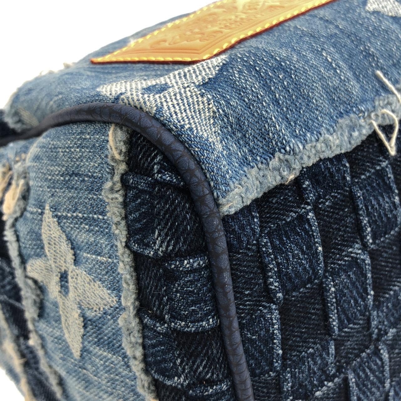 ルイヴィトン デニム ボロ ランドスケープ スピーディ バンドリエール 25cm M15276 ボストンバッグ