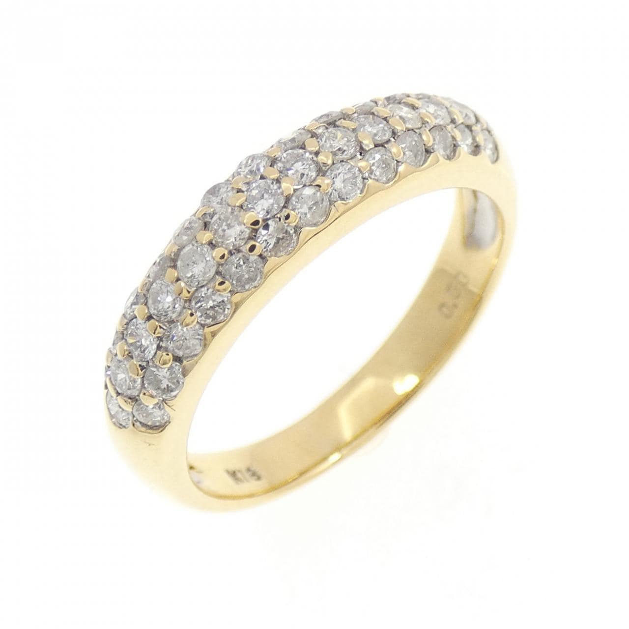 K18YG/K18WG パヴェ ダイヤモンド リング 0.53CT