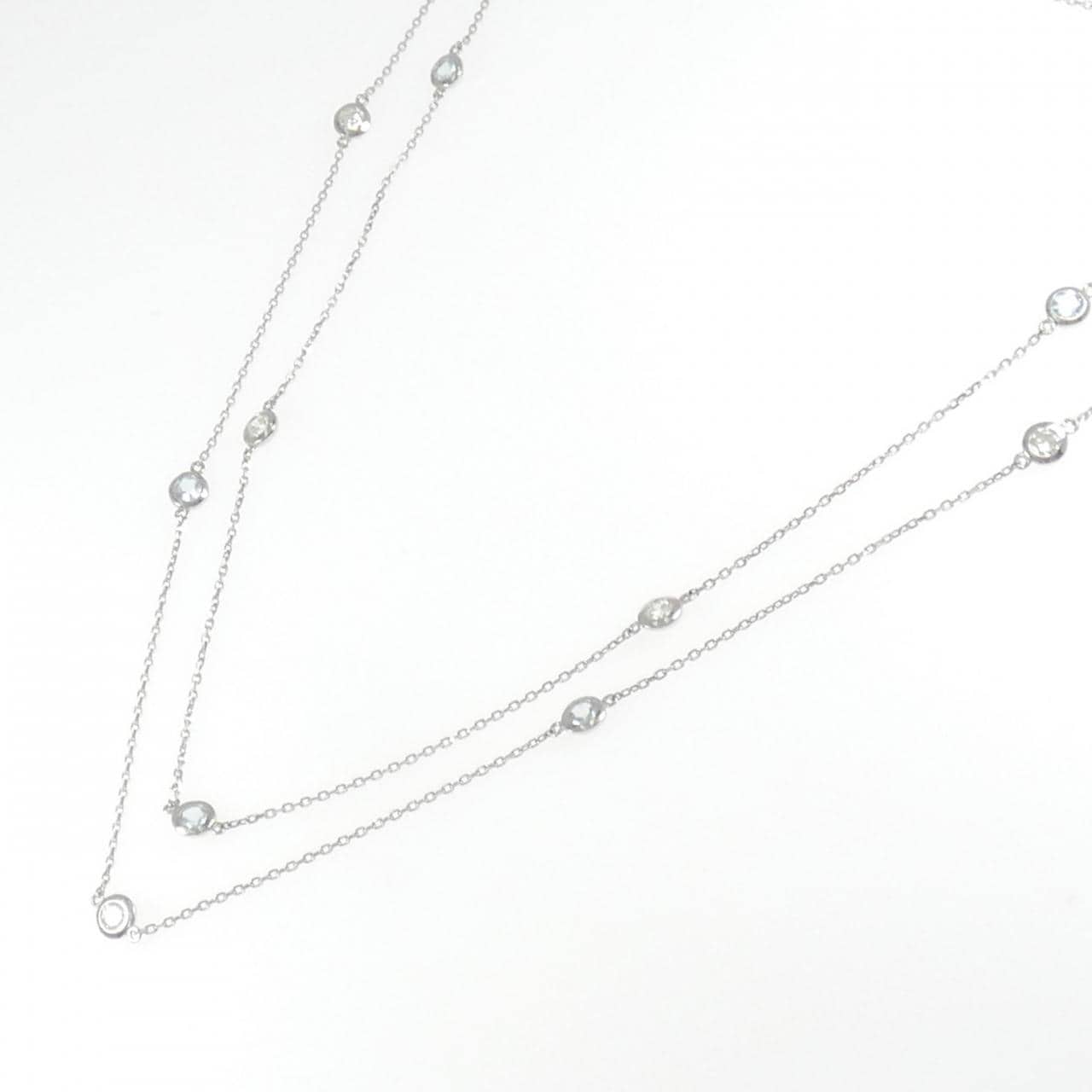 PT850 アクアマリン ネックレス 0.61CT