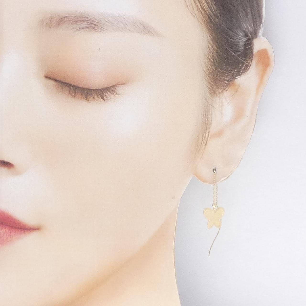 K18YG バタフライ ピアス