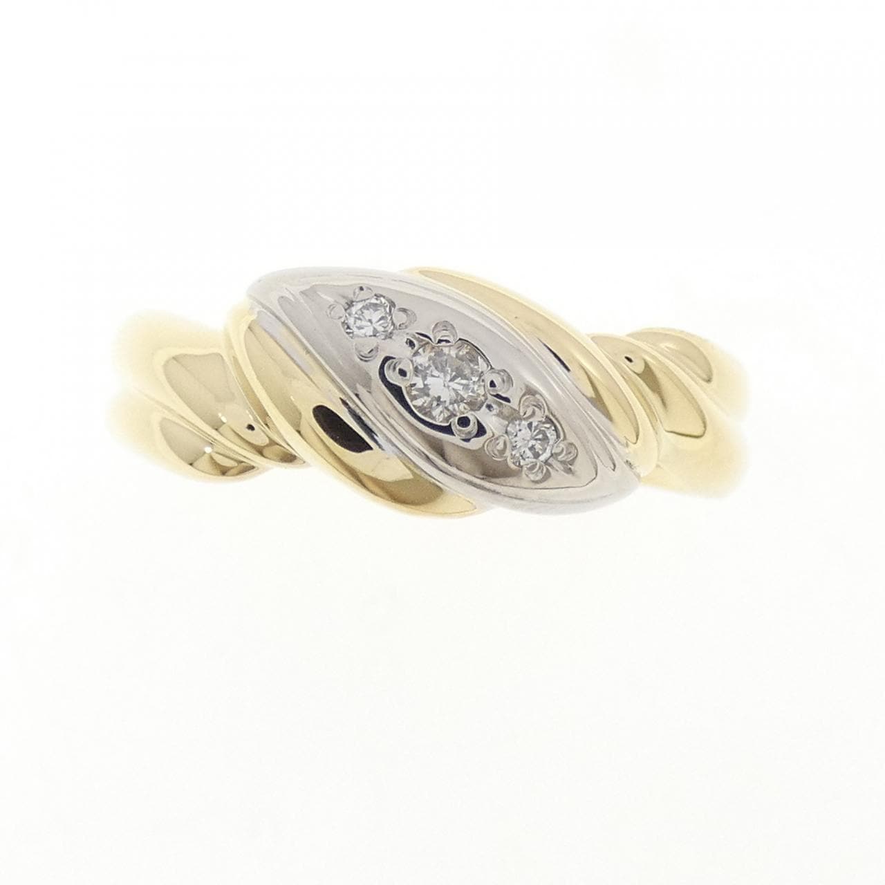 K18YG/PT900 ダイヤモンド リング 0.06CT