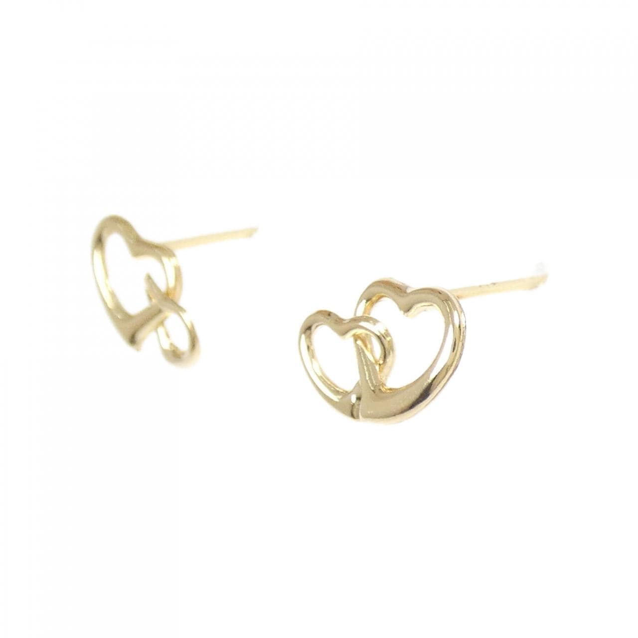 K18YG ハート ピアス