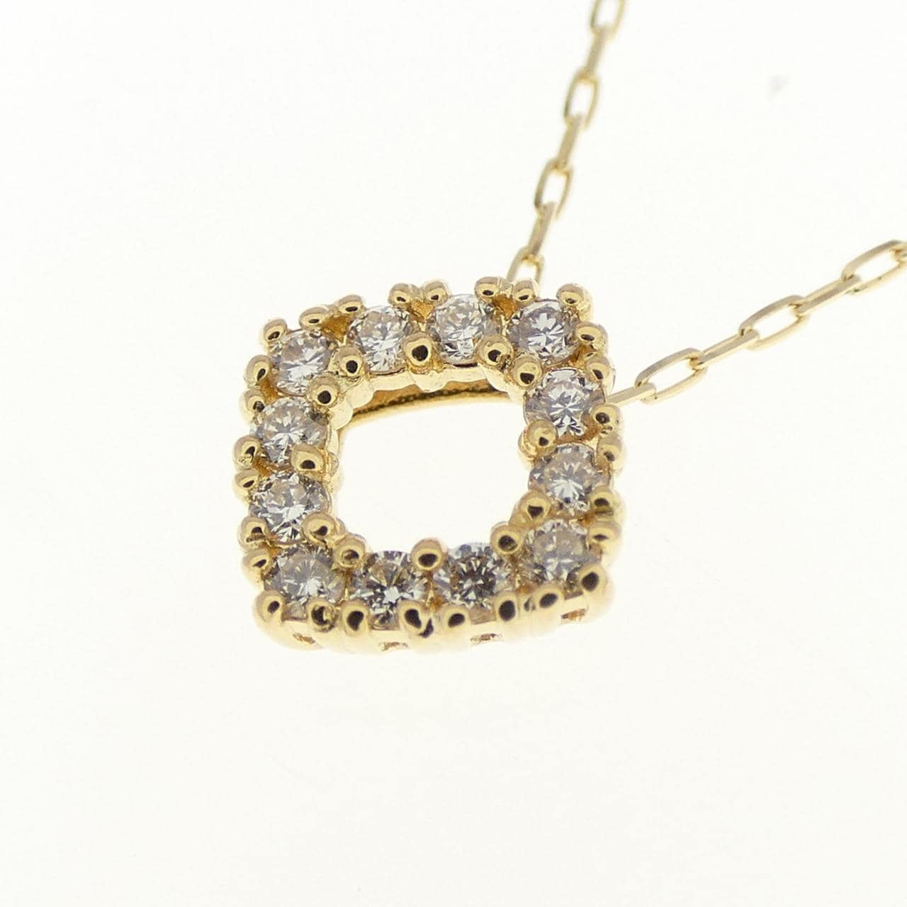 [BRAND NEW] K18YG Diamond necklace 0.10CT