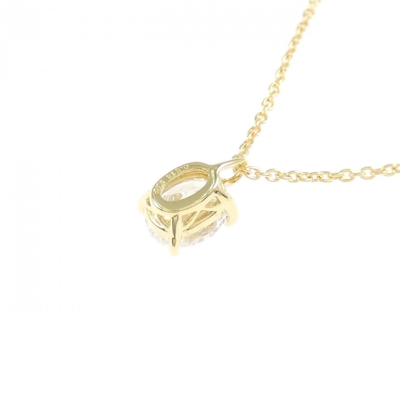 【リメイク】K18YG ダイヤモンド ネックレス 0.514CT E SI2 オーバルカット