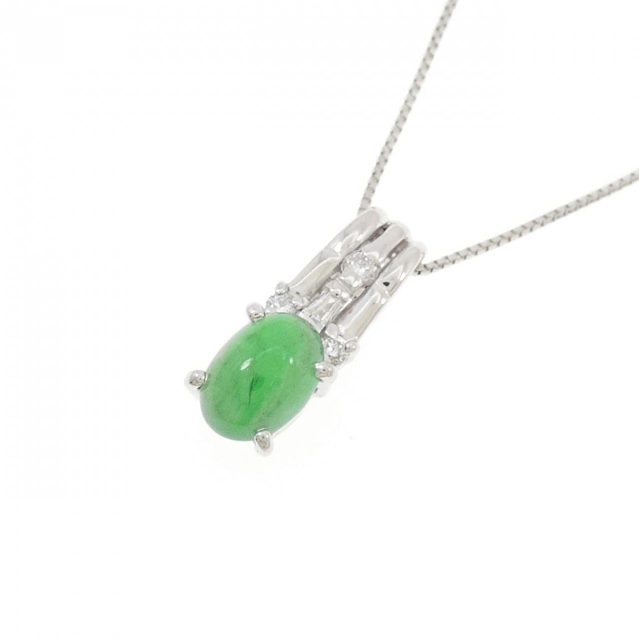 PT900/PT850 ヒスイ ネックレス 0.90CT