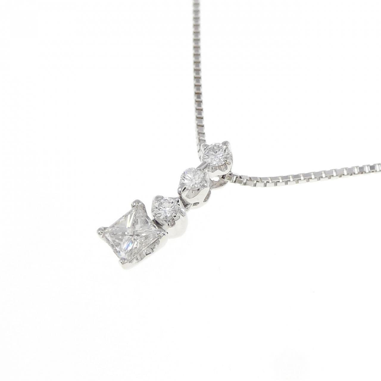 PT900/K18WG ダイヤモンド ネックレス 0.50CT