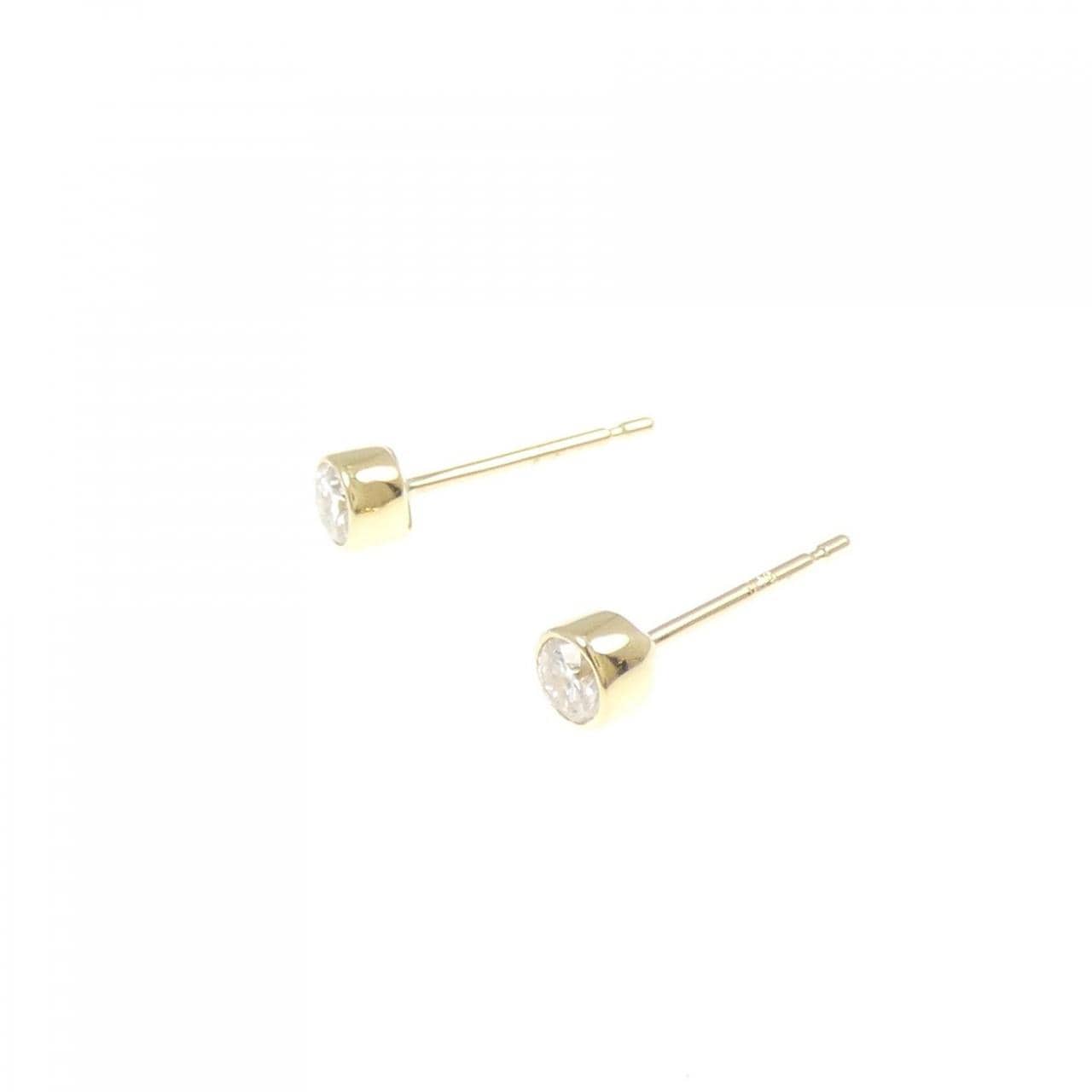 K18YG ソリティア ダイヤモンド ピアス 0.20CT