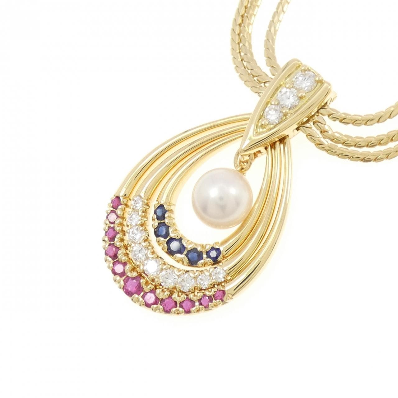 ミキモト カラーストーン ネックレス