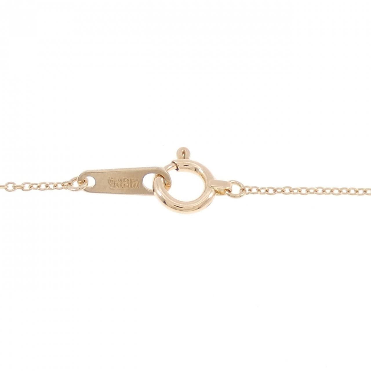 K18PG Flower Diamond Necklace 0.04CT