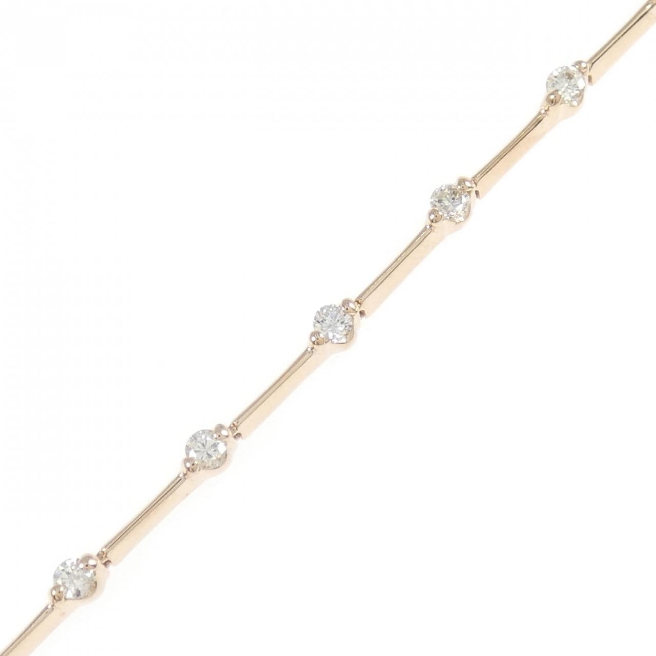 K18PG ダイヤモンド ブレスレット 0.74CT