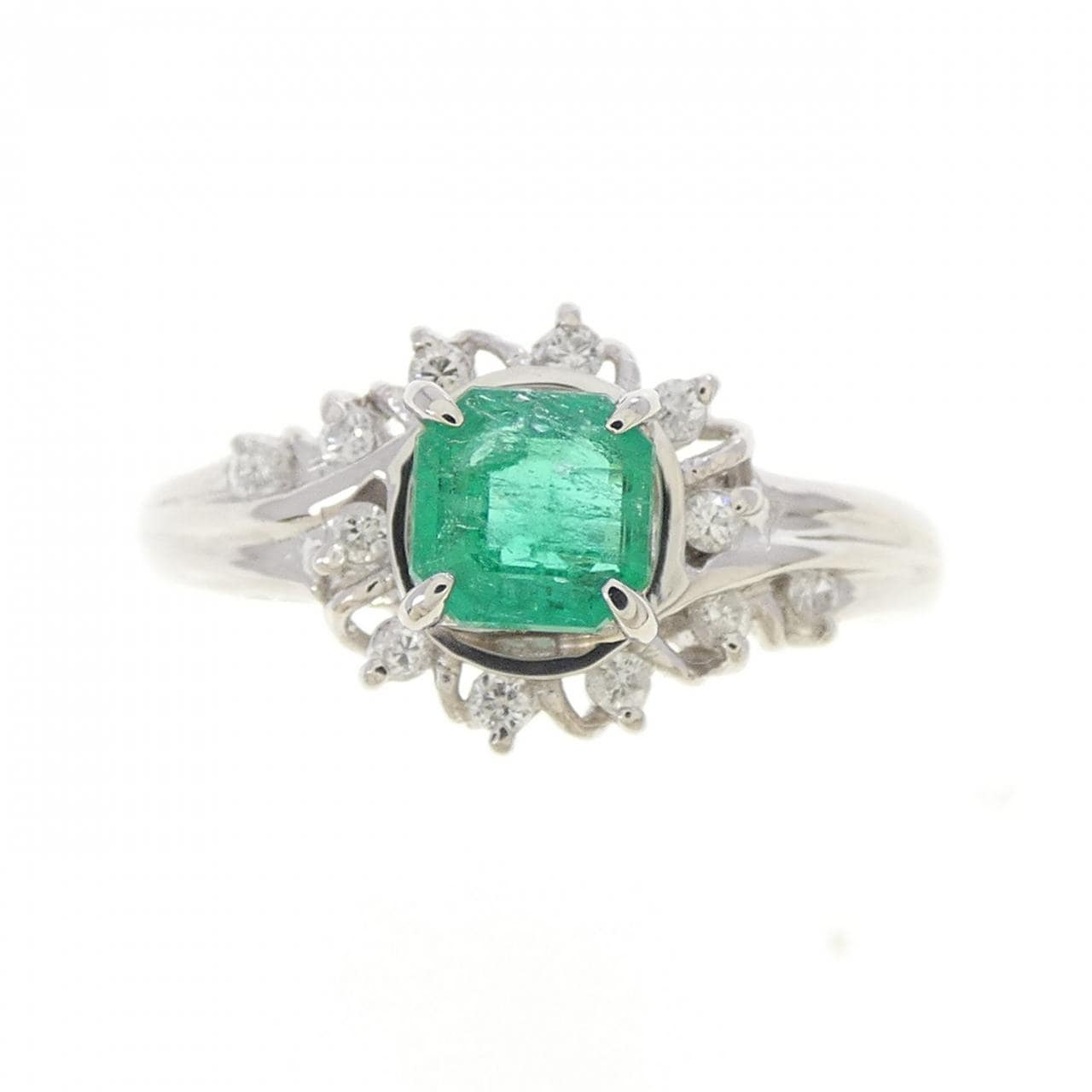 PT900 エメラルド リング 0.37CT
