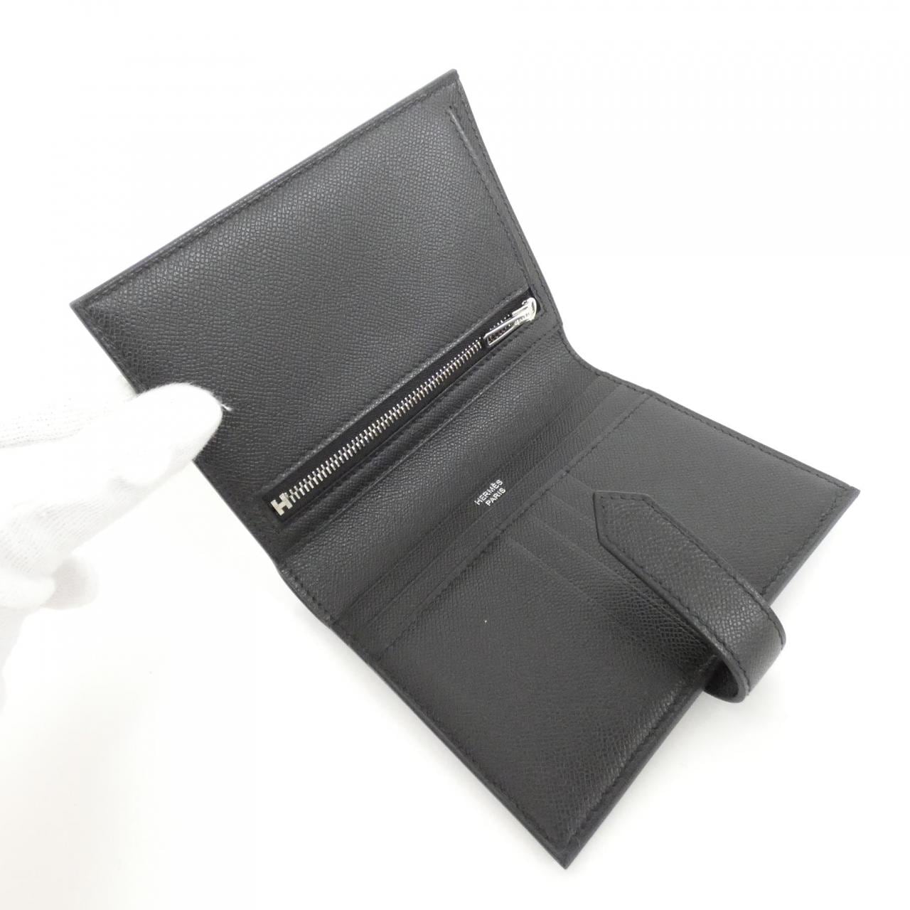 【未使用品】エルメス ベアン コンパクト モノクローム 085916CH 財布