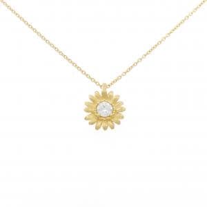 K18YG フラワー ダイヤモンド ネックレス 0.347CT