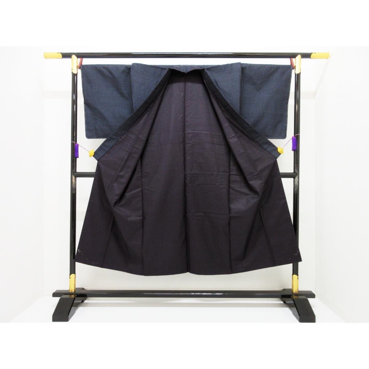 【未使用品】男物　紬織　きもの・羽織　２点セット