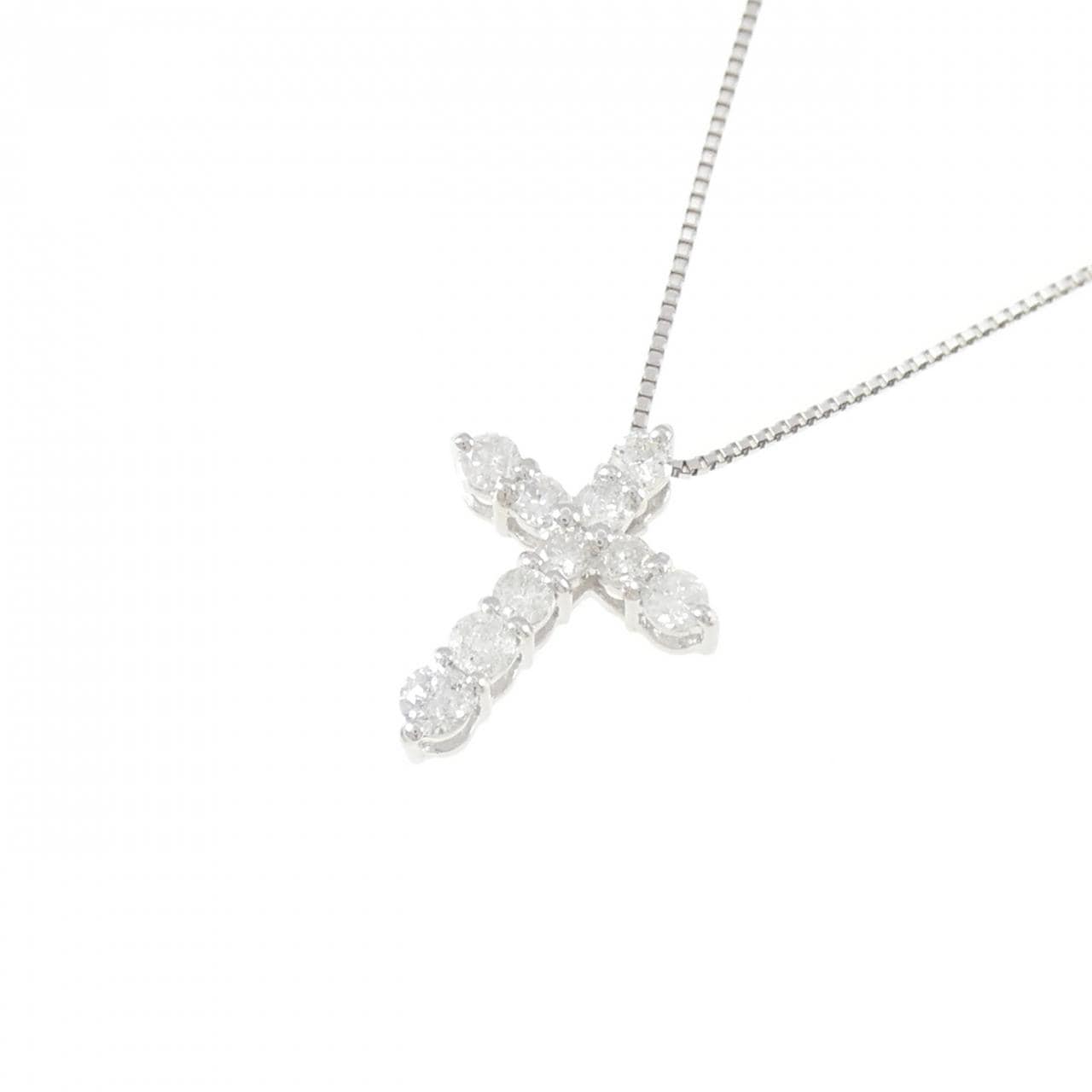 PT900/PT850 クロス ダイヤモンド ネックレス 0.50CT
