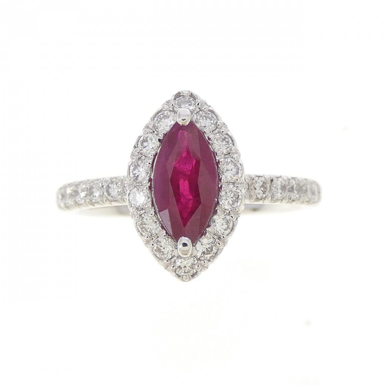 PT950 ルビー リング 0.664CT