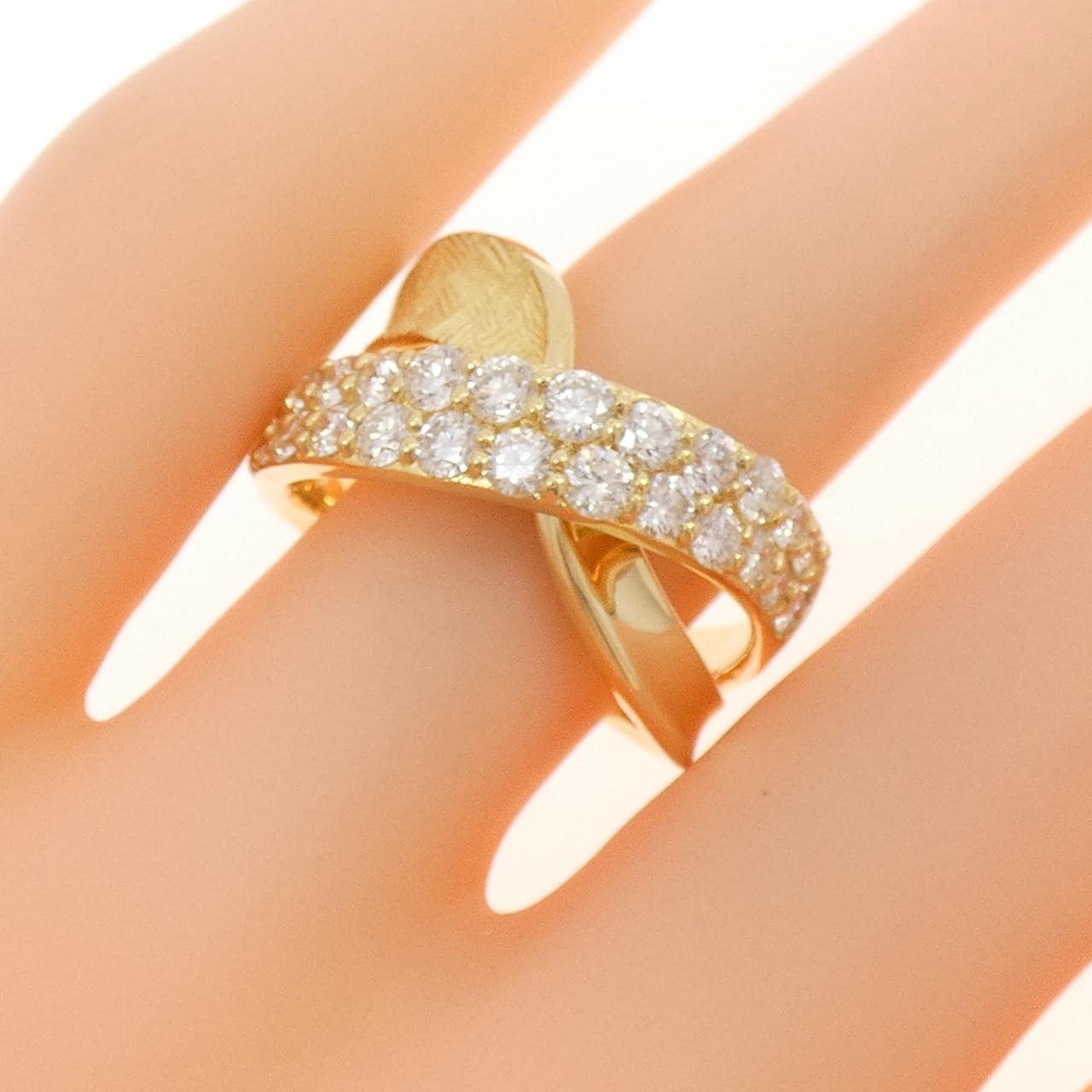 K18YG ダイヤモンド リング 1.37CT