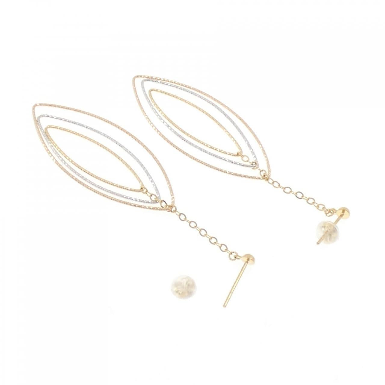 K18スリーカラー ピアス