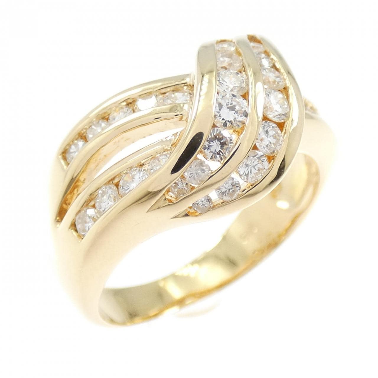 K18YG ダイヤモンド リング 0.75CT