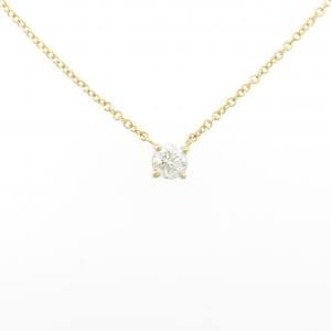 750YG ソリティア ダイヤモンド ネックレス