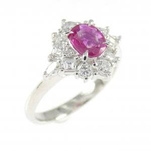 PT900 ルビー リング 0.39CT