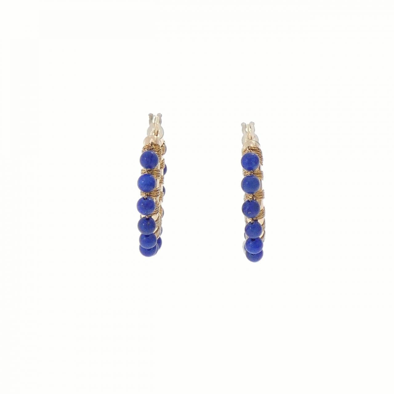 585スリーカラー ラピスラズリ ピアス