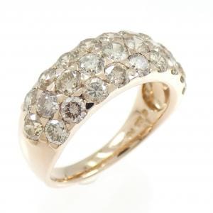 K18PG ダイヤモンド リング 2.82CT
