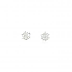 PT900 ソリティア ダイヤモンド ピアス 0.25CT