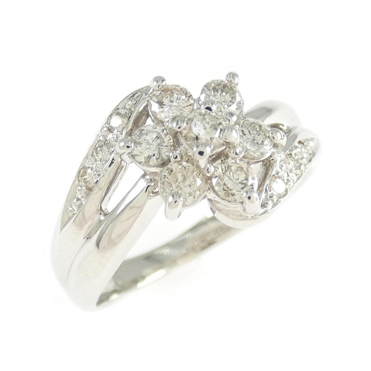 PT900 Flower Diamond Ring 0.50CT