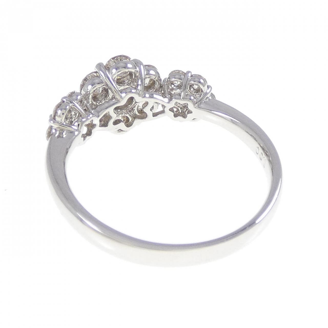 【新品】PT900 フラワー ダイヤモンド リング 1.00CT