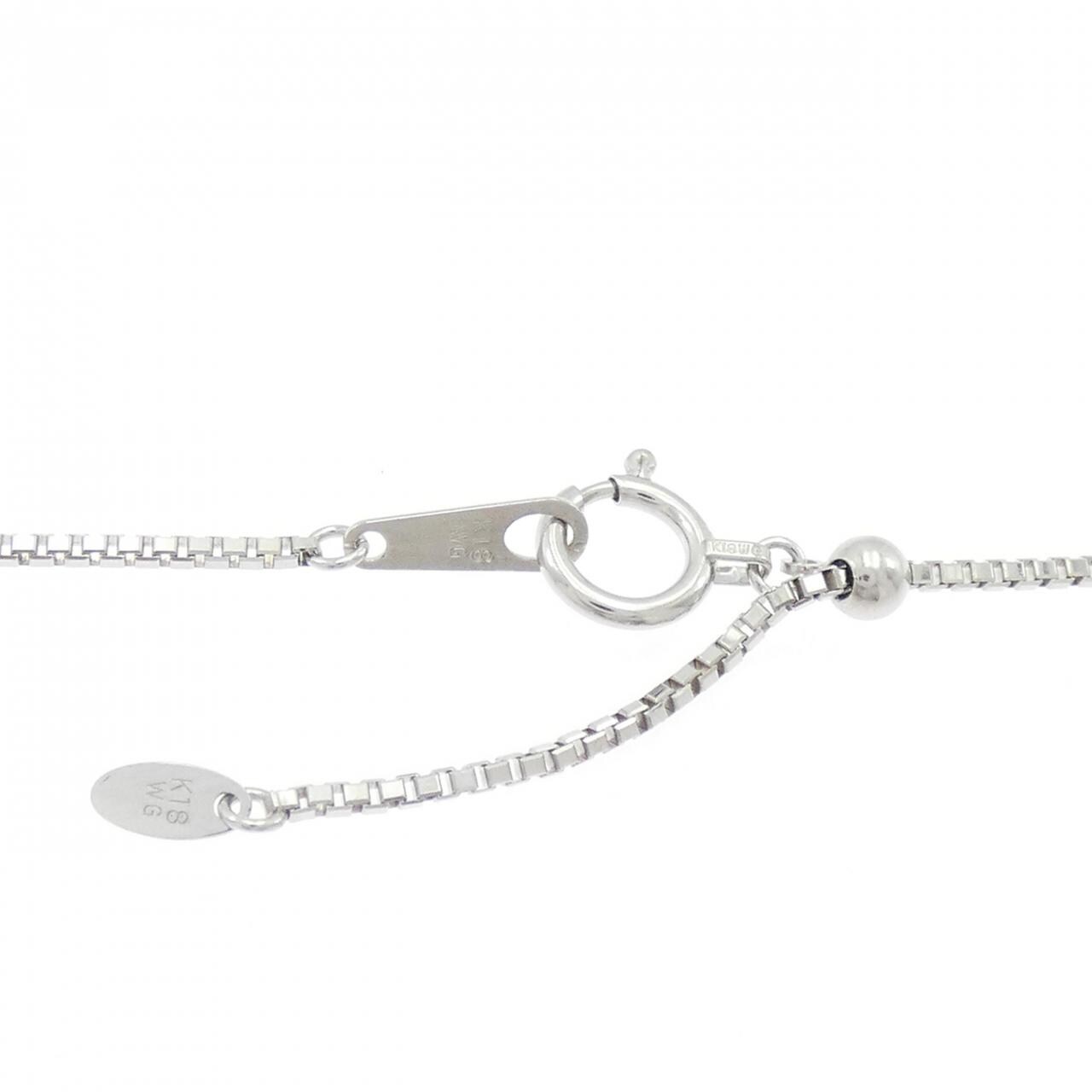 K18WG 藍色托帕石項鍊