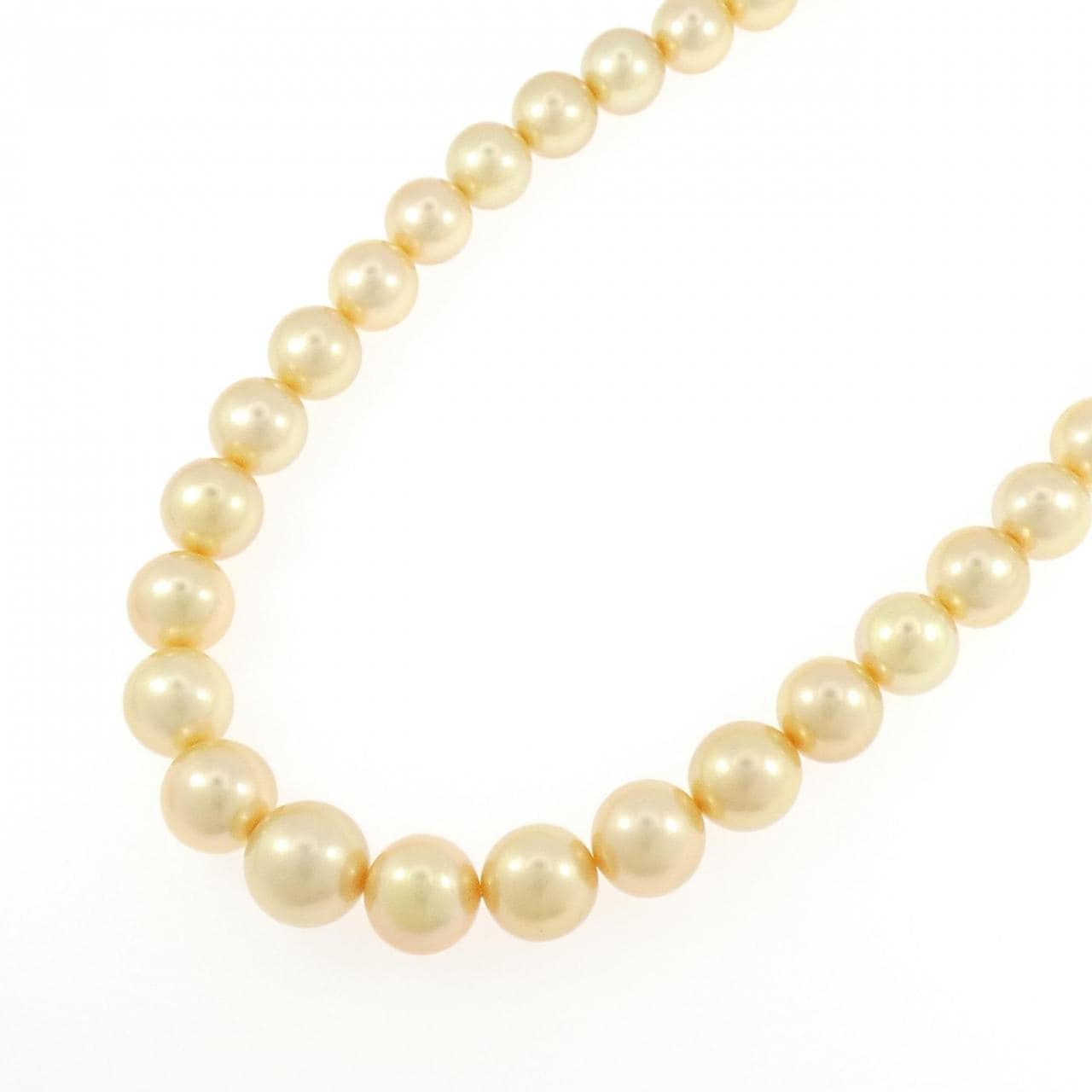 シルバークラスプ 白蝶パール ネックレス 9.5-13mm