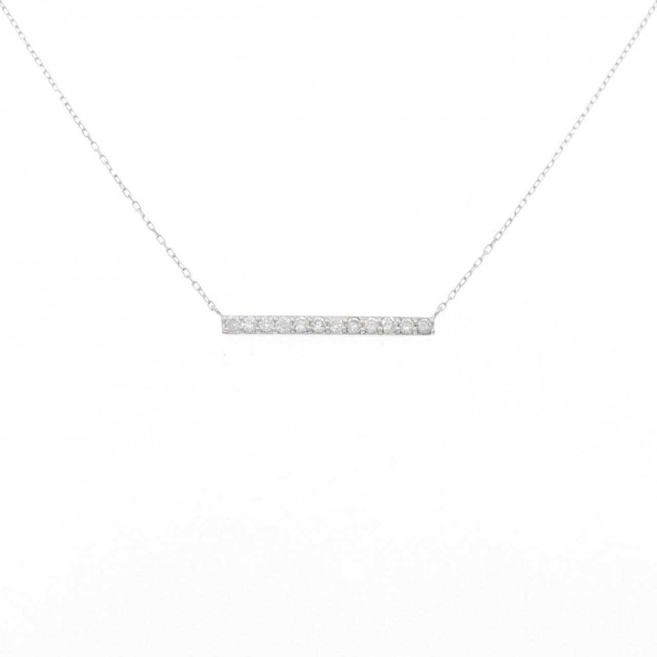 K18WG ダイヤモンド ネックレス 0.30CT