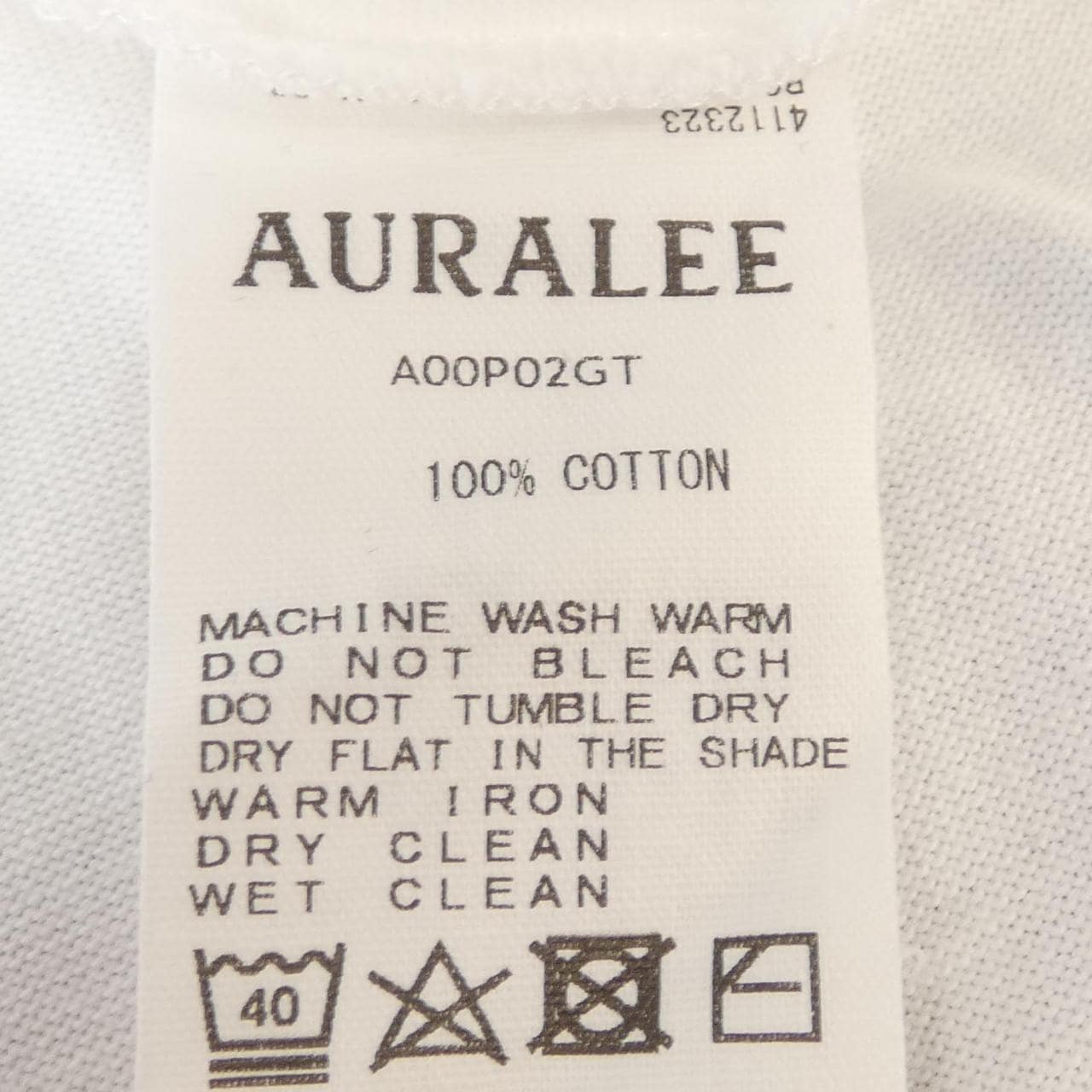 オーラリー AURALEE A00P02GT Tシャツ