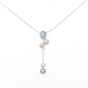 K18WG アクアマリン ネックレス