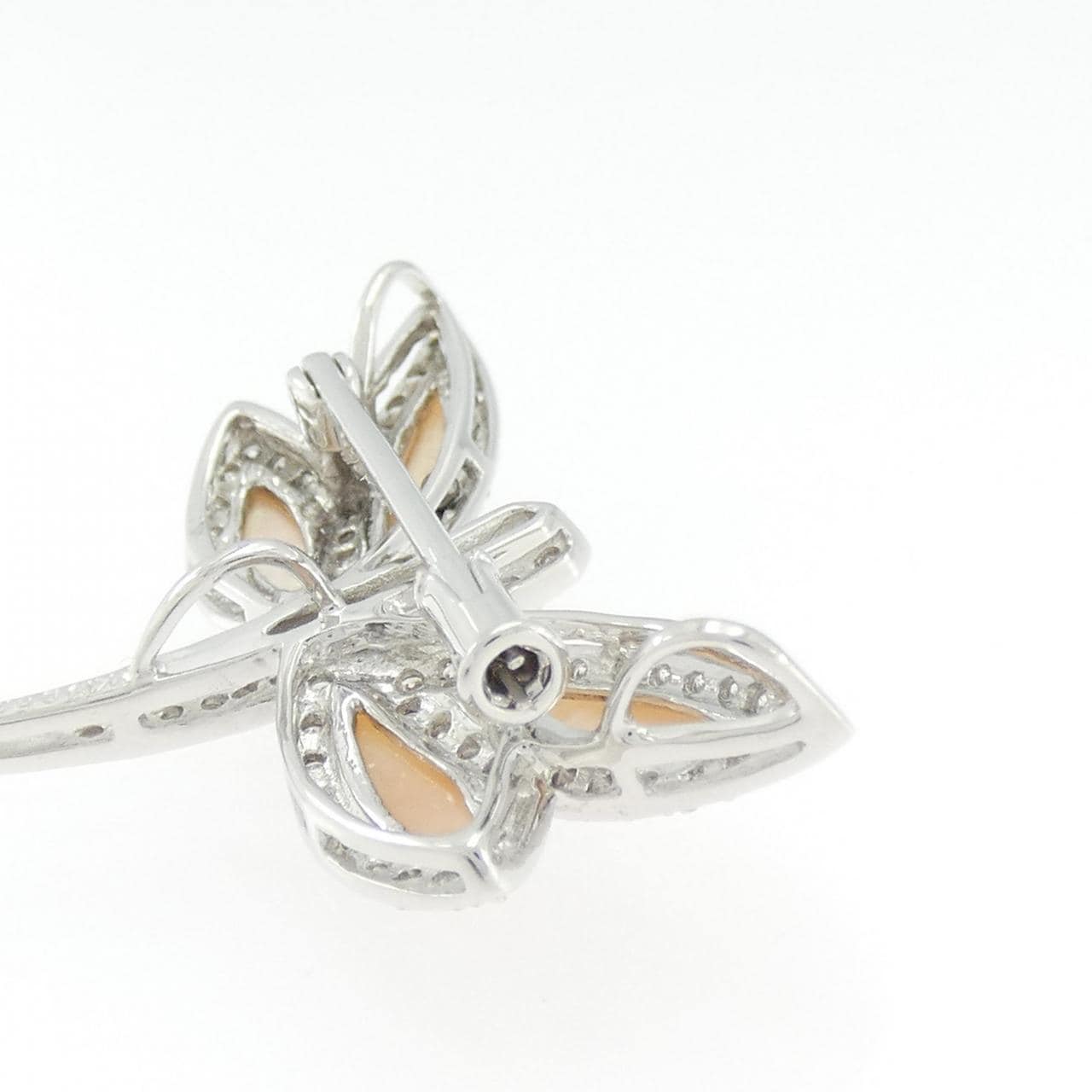 K18WG マザーオブパール ブローチ