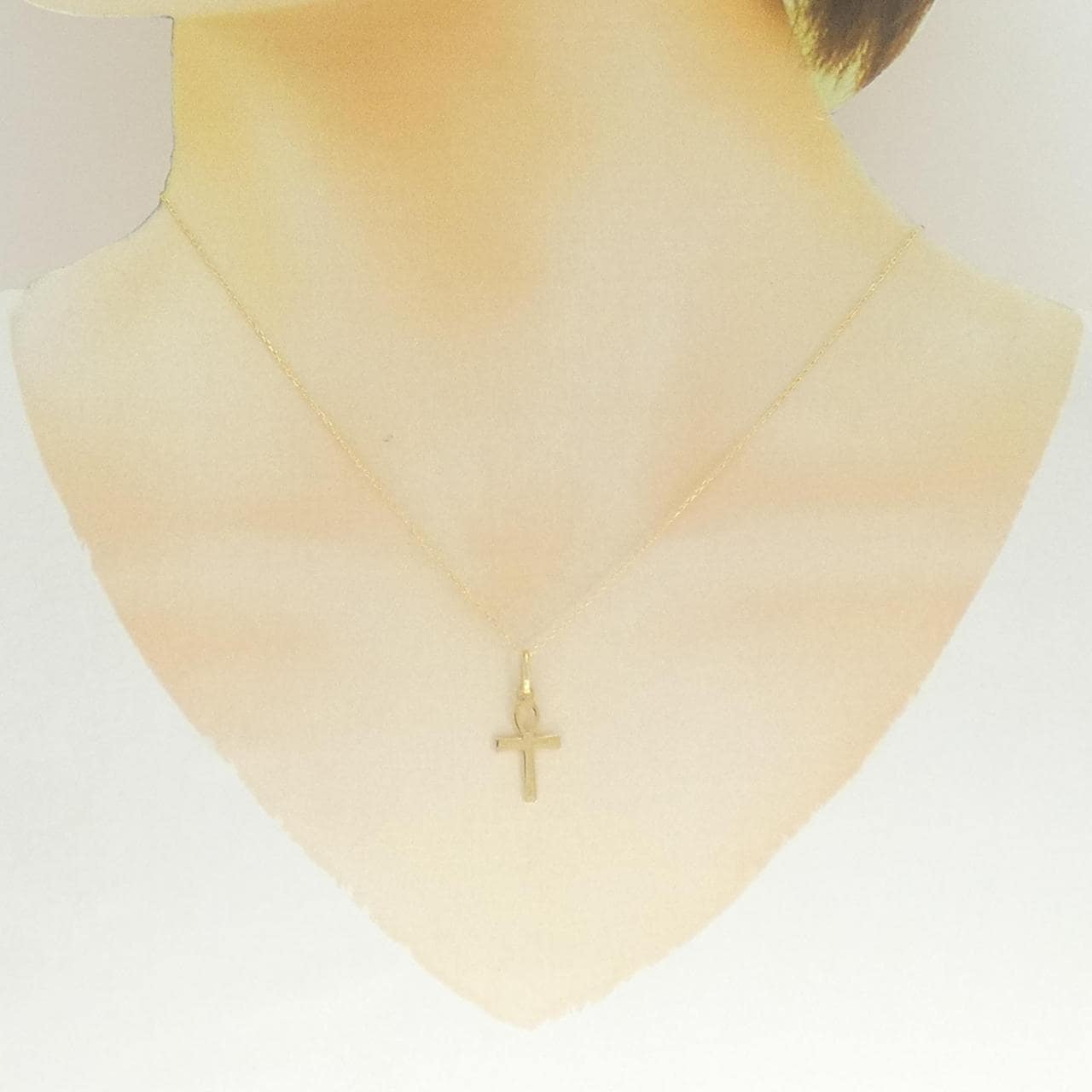 750YG/K18YG クロス ネックレス