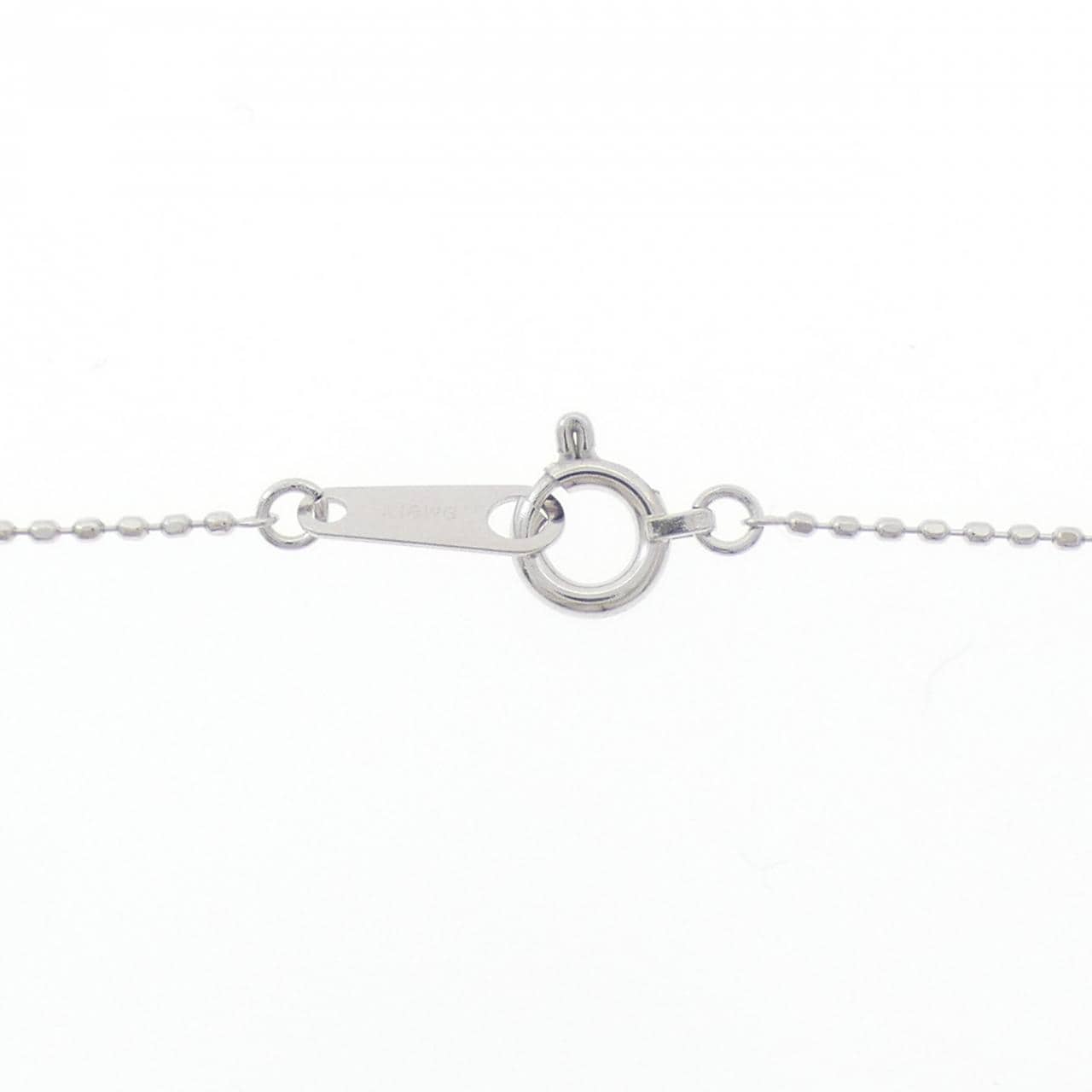 K18WG フラワー ダイヤモンド ネックレス 0.50CT