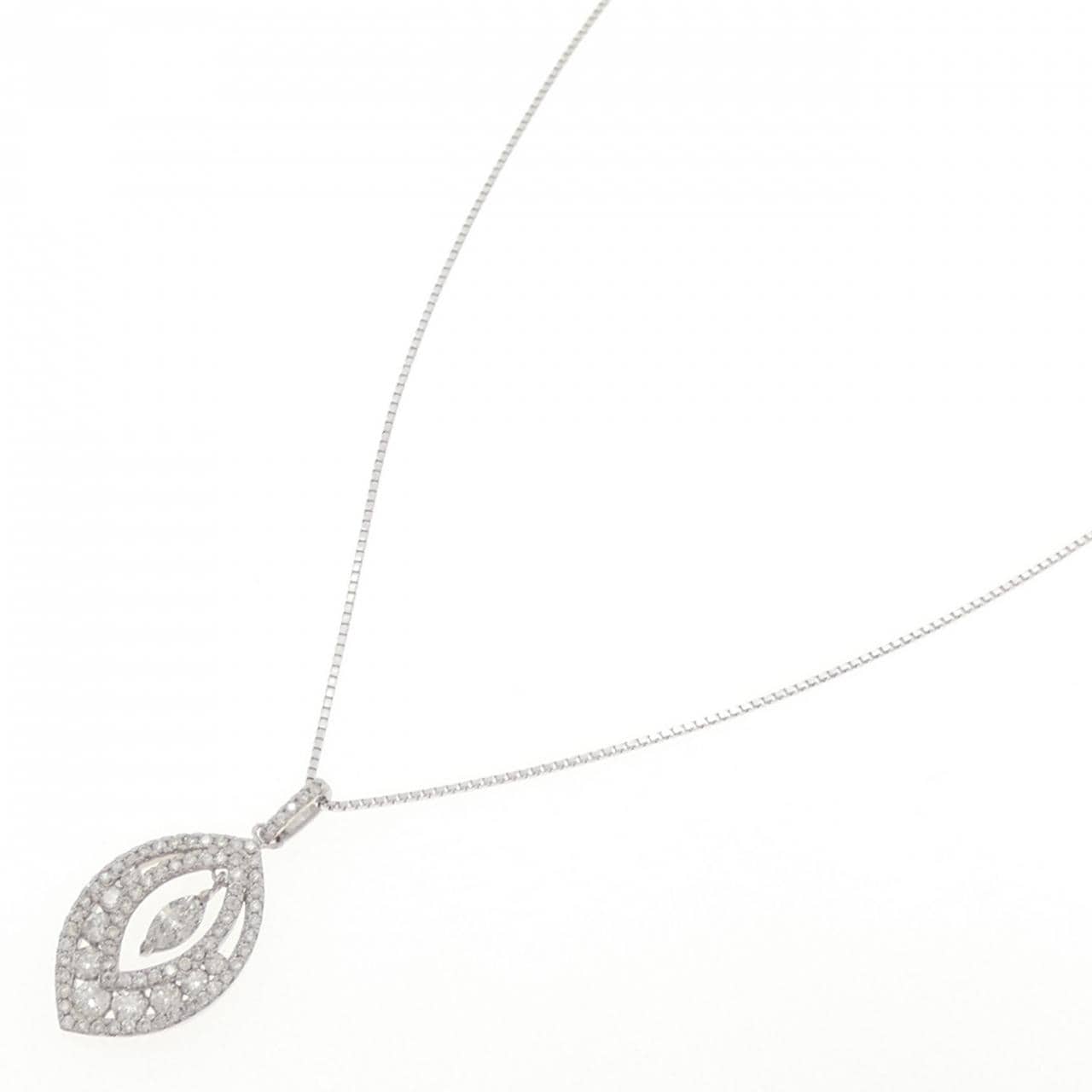 K18WG ダイヤモンド ネックレス 0.183CT
