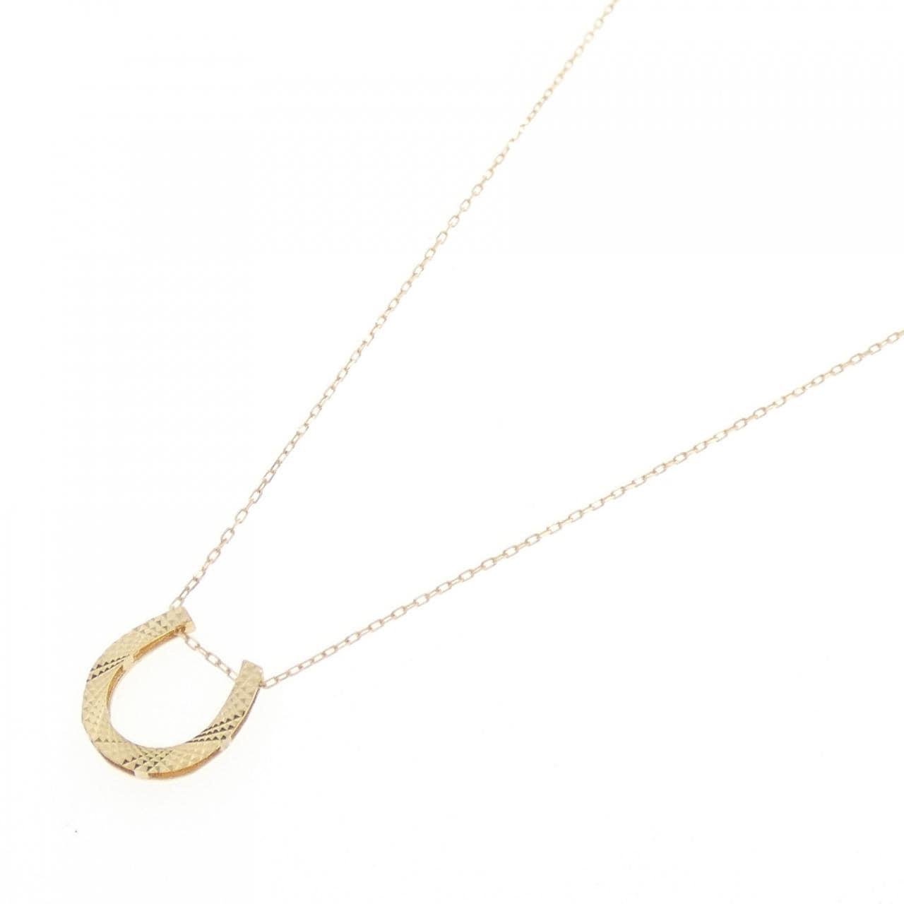 【新品】K18YG ホースシュー ネックレス