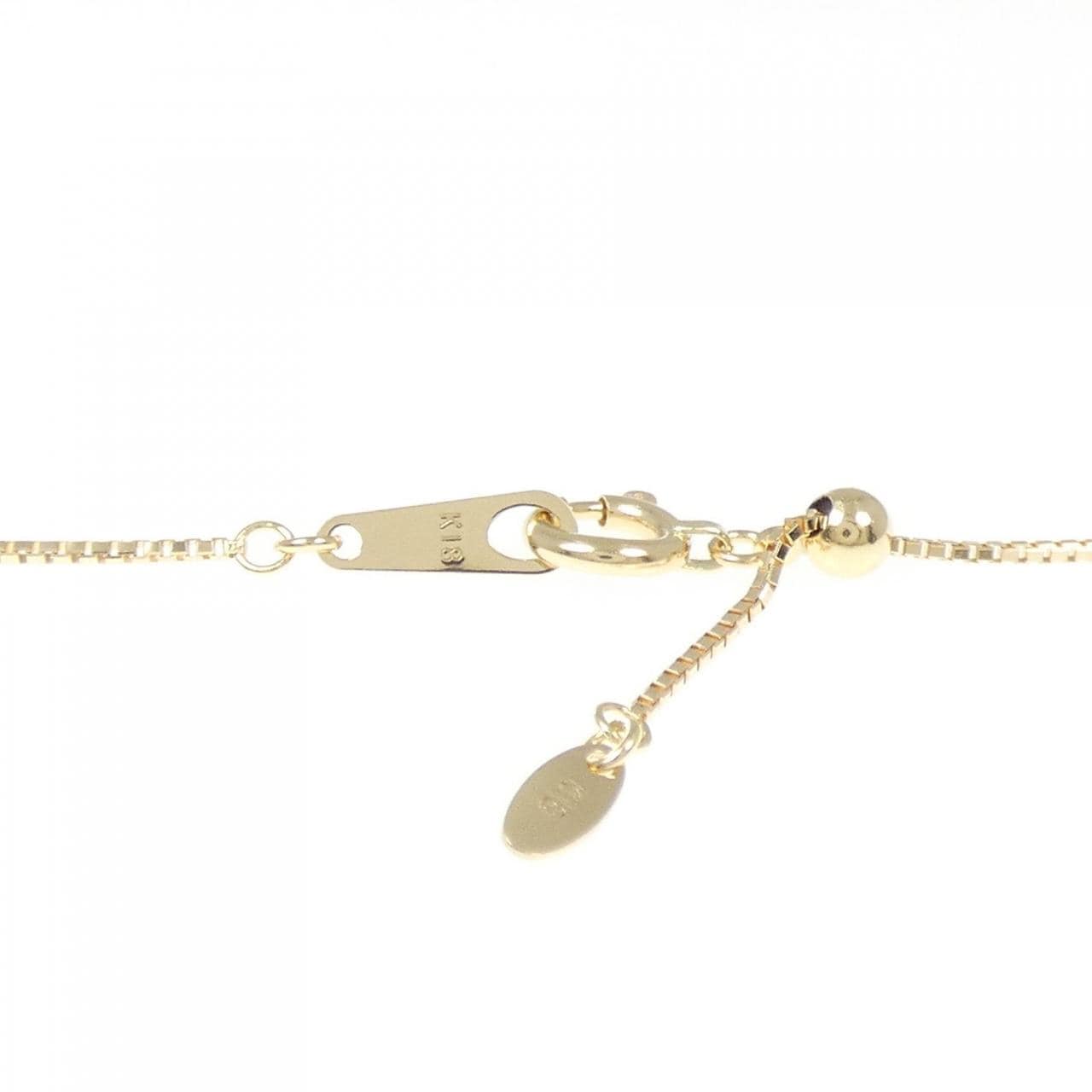 K18YG ホースシュー ダイヤモンド ネックレス 0.21CT