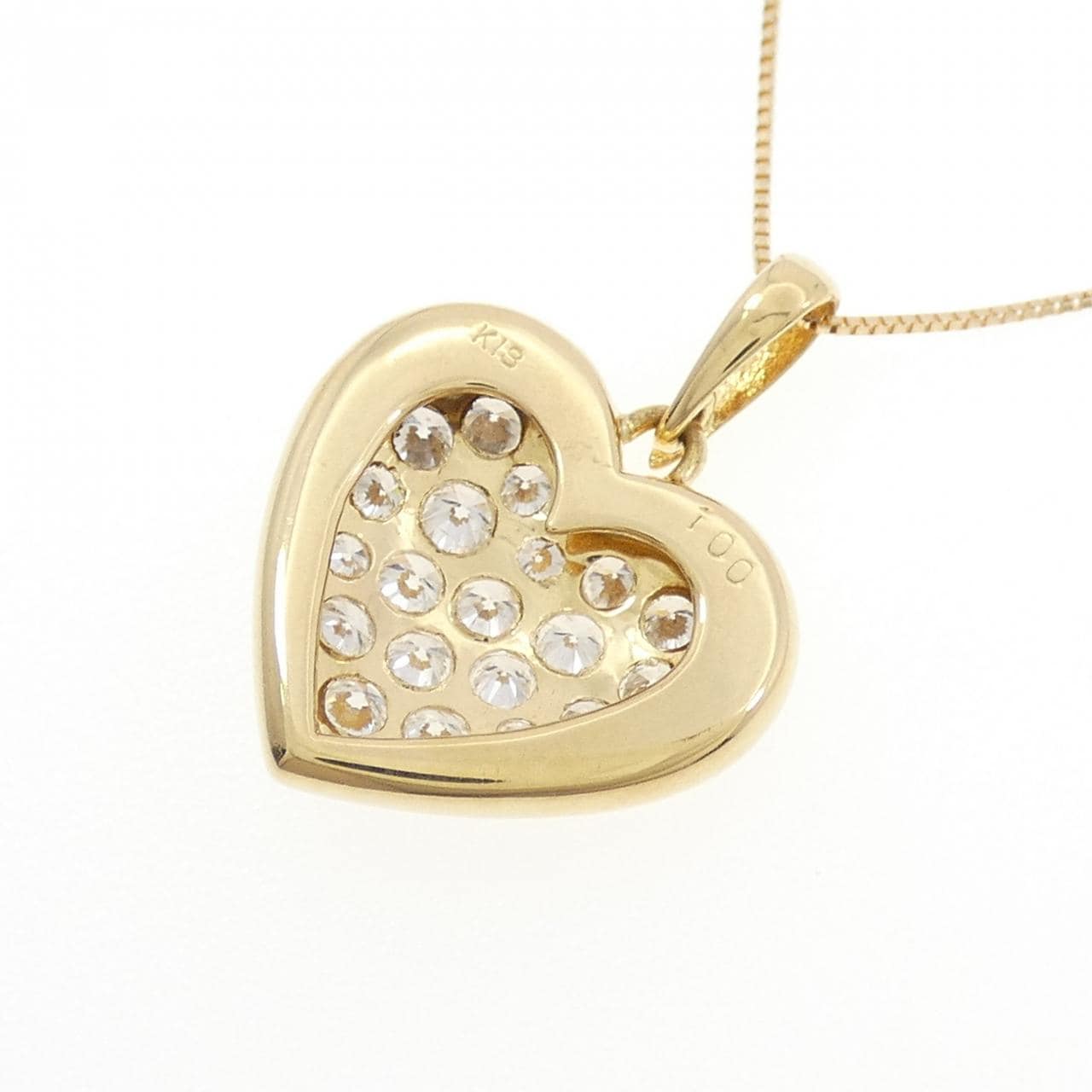 K18YG heart Diamond necklace 1.00CT