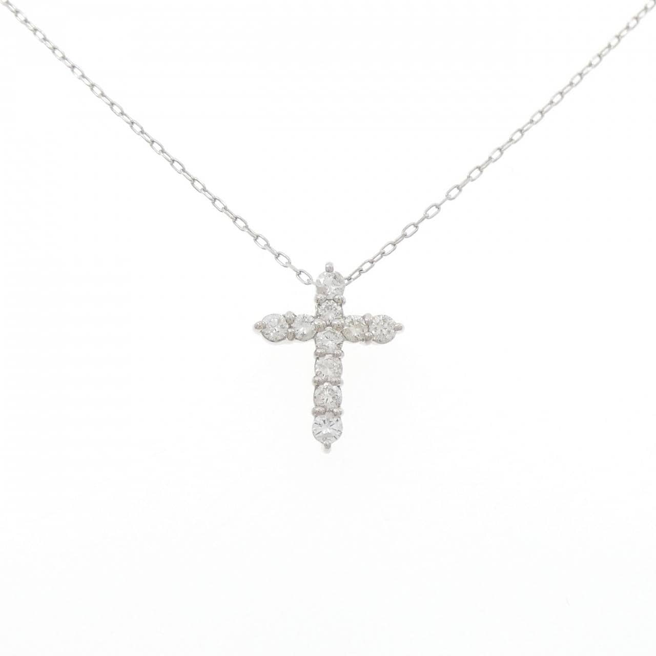PT900/PT850 クロス ダイヤモンド ネックレス 0.5CT