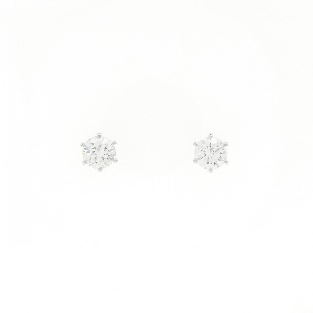 【リメイク】PT900/ST ダイヤモンド ピアス 0.329CT 0.339CT D-E VS2 EXT-VG