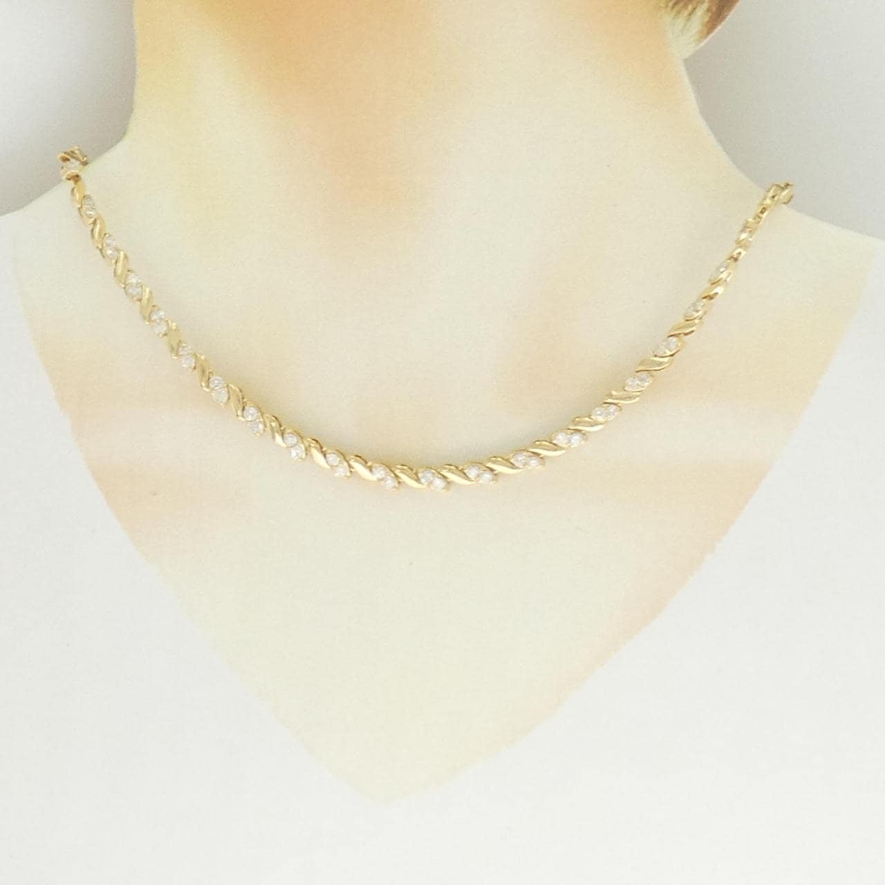 K18YG ダイヤモンド ネックレス 5.00CT