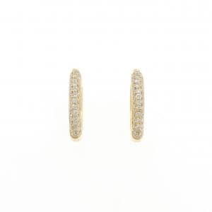 K18YG パヴェ ダイヤモンド ピアス 0.24CT